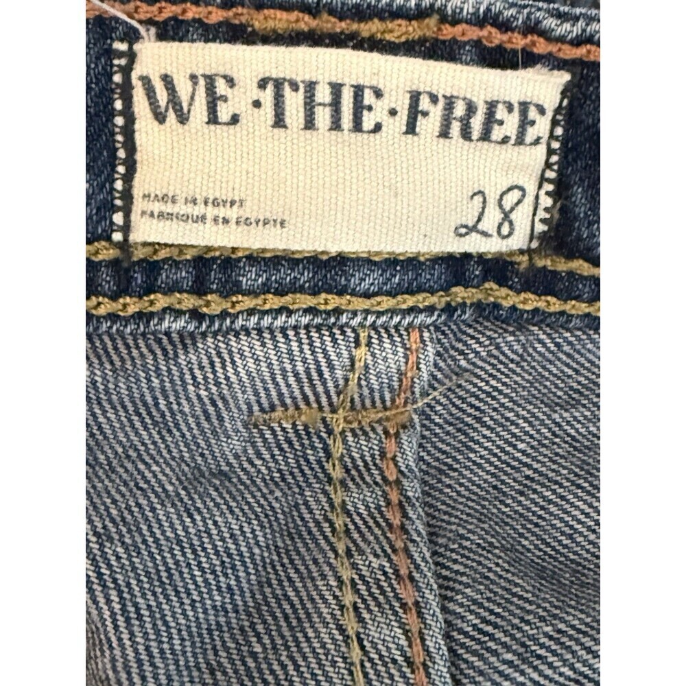 We The Free Jeans Womens 28 Dark Indigo Curvy High Rise Vintage cut Free People - Picture 2 of 13